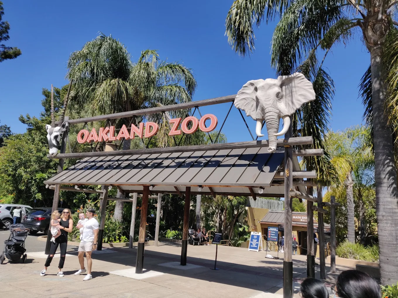 The entrance to the Oakland Zoo, a nearby attraction.
