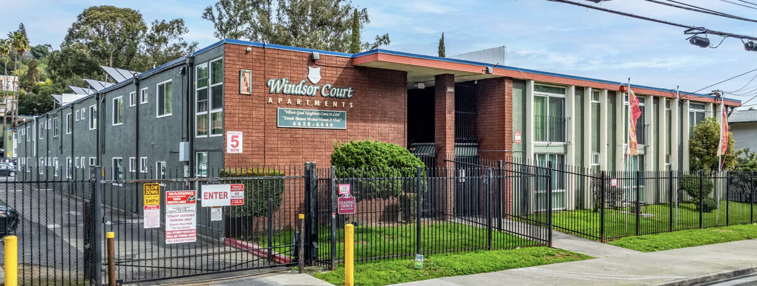 Exterior of Windsor Court Apartments building